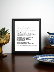 GALAXIES Poem Print | 5x7" or 8x10"
