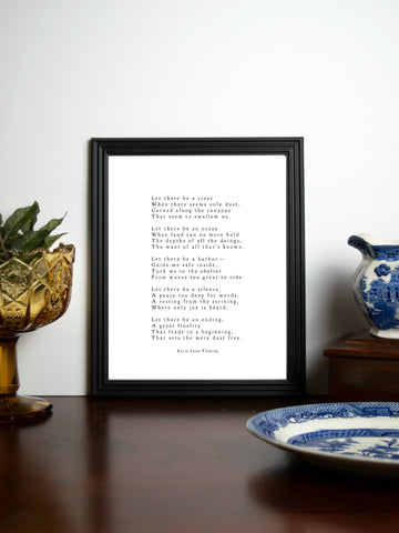 LET THERE BE A RIVER Poem Print | 5x7" or 8x10"