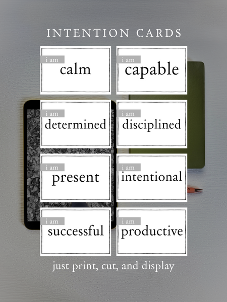 Intention Cards Digital Download