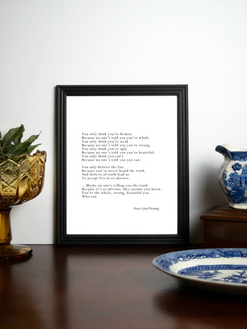 TRUTH AND LIES Poem Print | 5x7" or 8x10"
