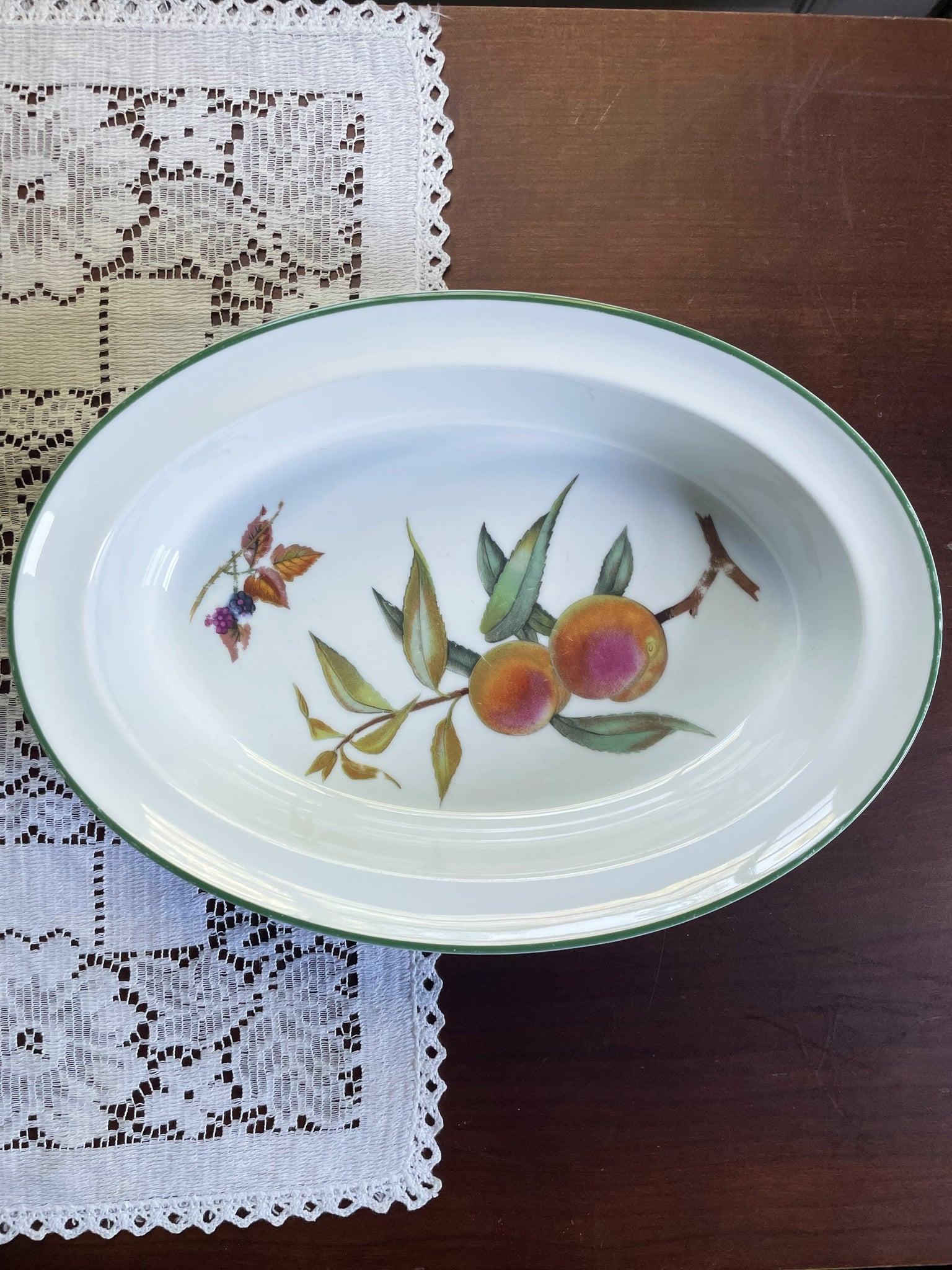 Royal Worcester Oval Peaches Dish