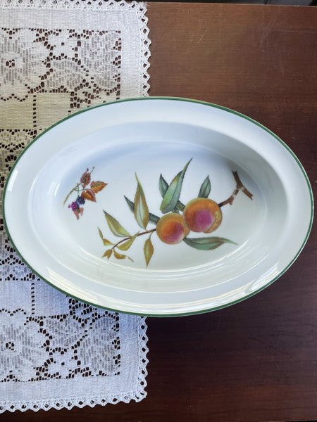 Royal Worcester Oval Peaches Dish