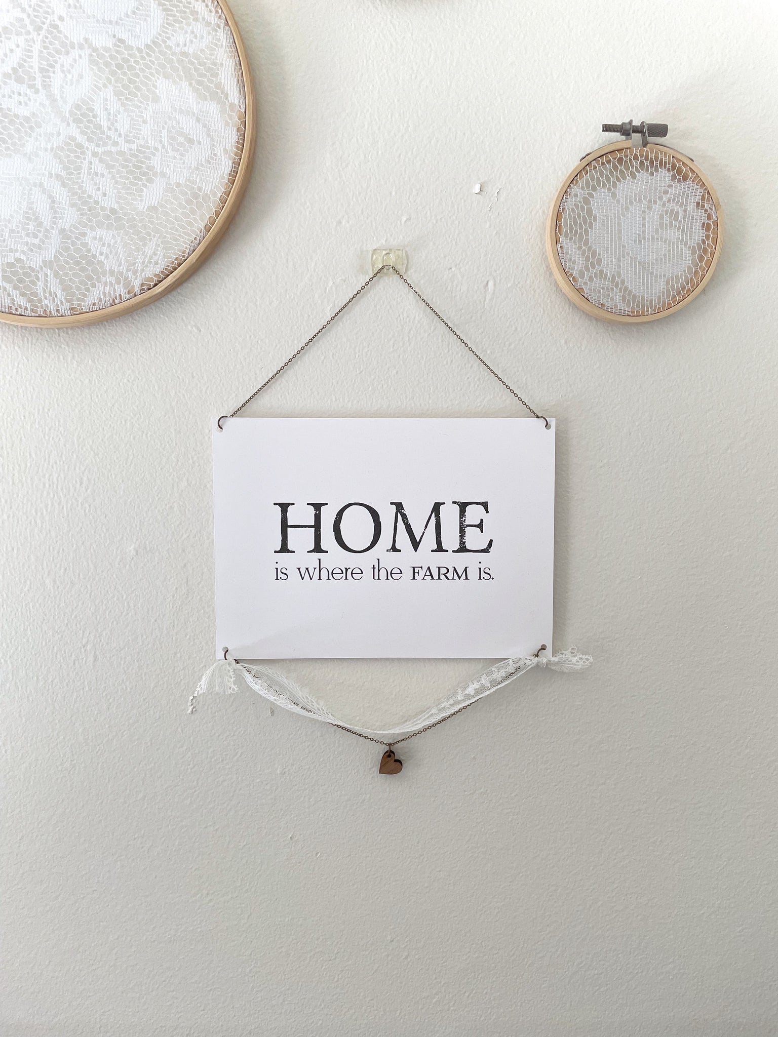 Home Is Where The Farm Is Lace Print