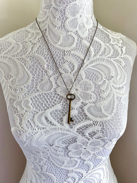 Boldly to the Throne of Grace Medium Key Necklace