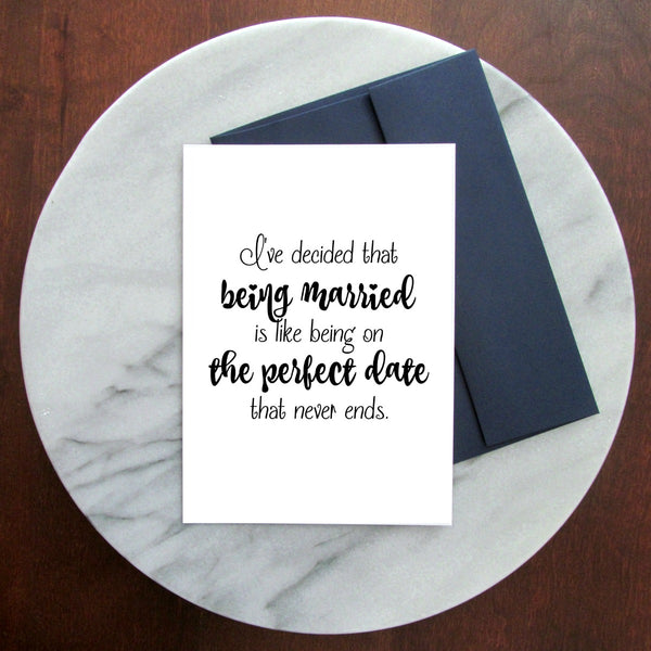 The Perfect Date Greeting Card - Blank Inside