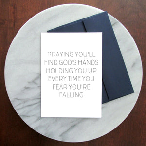 Holding You Up Greeting Card - Blank Inside