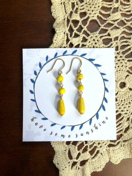 HAVE SOME SUNSHINE Wooden Earrings