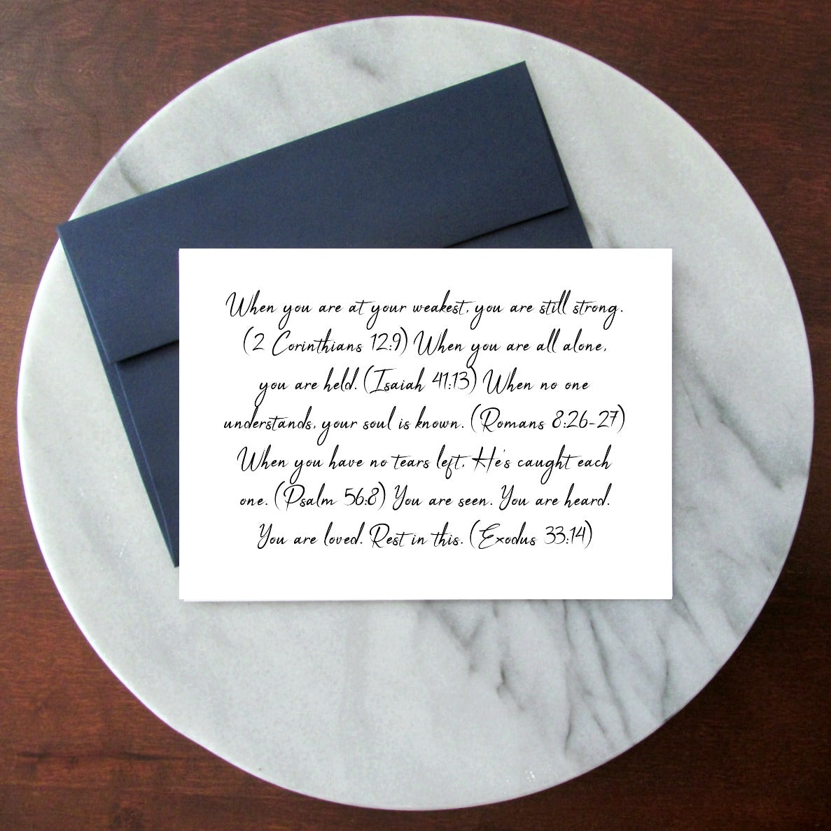Rest in This Scripture Greeting Card - Blank Inside