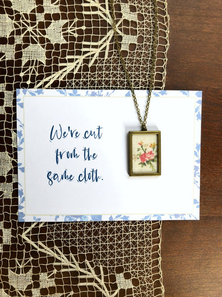 CUT FROM THE SAME CLOTH | Gold and Pink Roses Necklaces Set