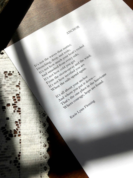 ANCHOR Poem Print | 5x7" or 8x10"