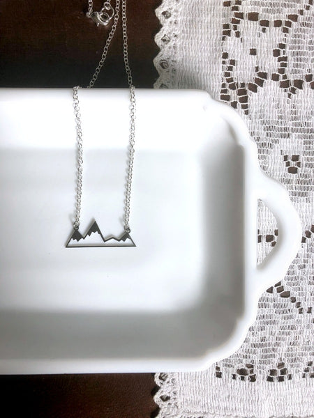 Psalm 121:1-2 Silver Unto the Hills Necklace & Print