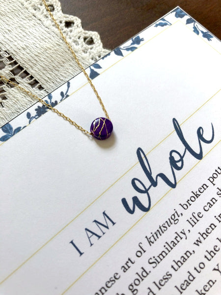 I AM WHOLE Dainty Purple Necklace