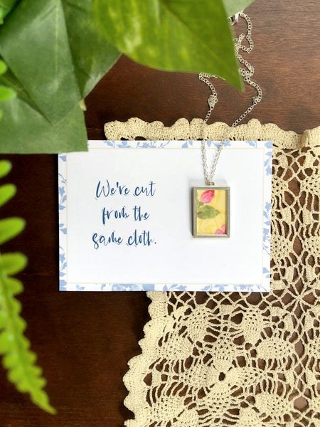 CUT FROM THE SAME CLOTH | Yellow and Pink Floral Necklaces Set
