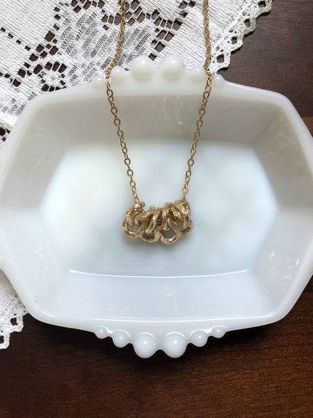 Gold Chunky Pendant Layering Necklace