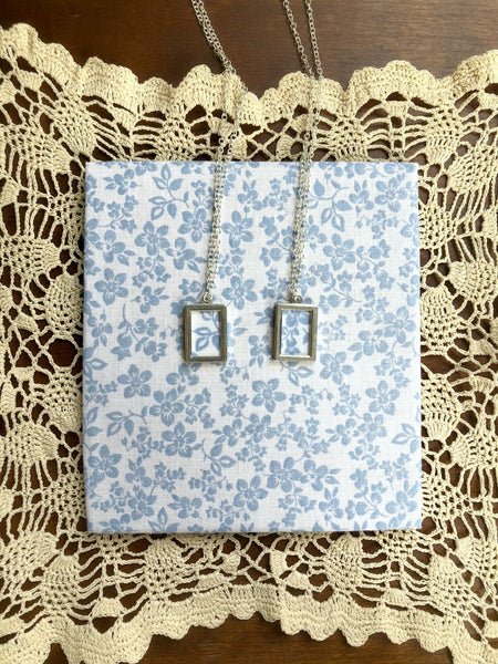 CUT FROM THE SAME CLOTH | Blue and White Floral Necklaces Set