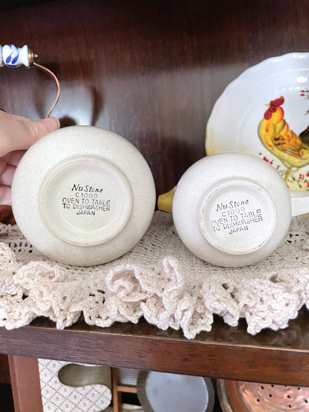 Nustone Japan Creamer and Sugar Bowl Set