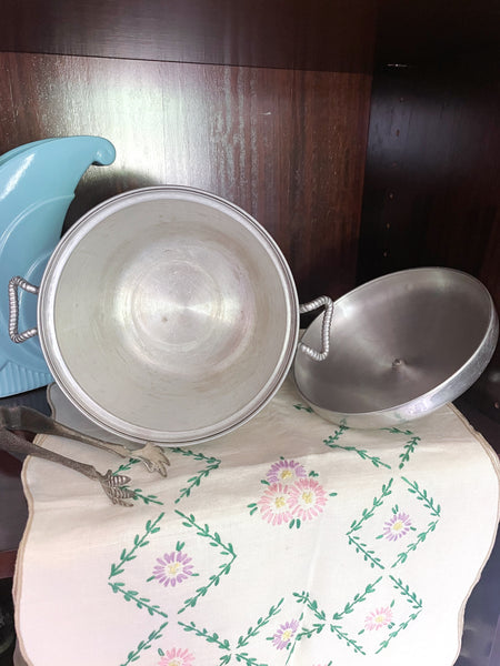 Vintage Ice Bucket With Tongs