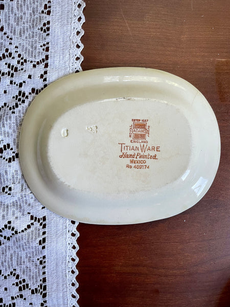 Antique Titian Ware Small Platter