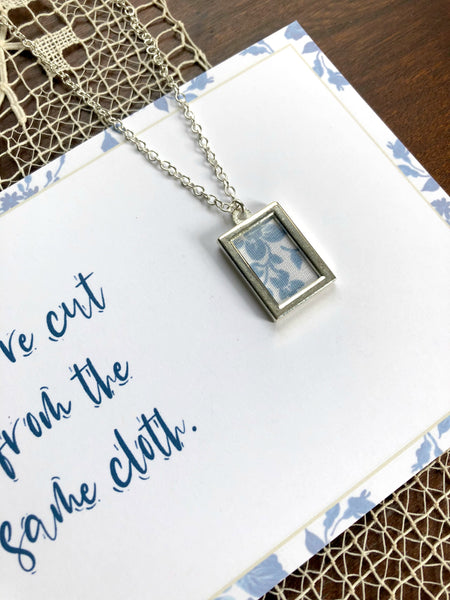 CUT FROM THE SAME CLOTH | Blue and White Floral Necklaces Set