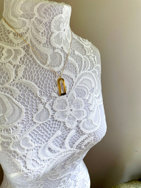 KEEPER OF THE HOME Gold Arch Necklace