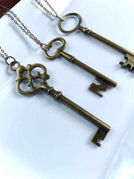 Boldly to the Throne of Grace Large Key Necklace