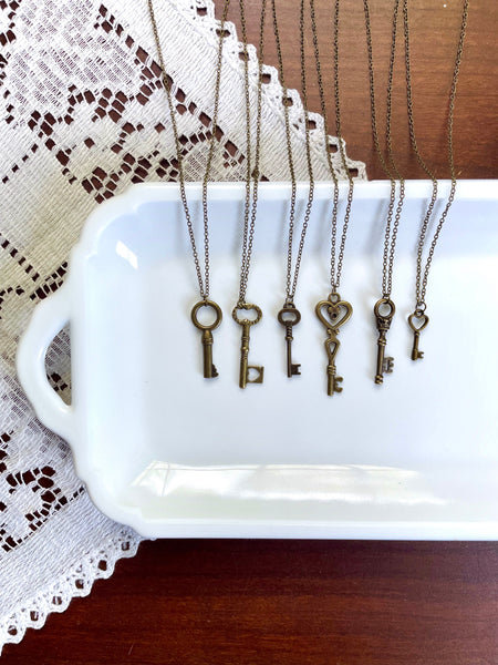 Boldly to the Throne of Grace Small Key Necklace