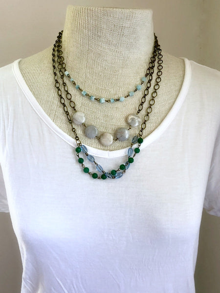 WV Nature Rustic Layered Statement Necklace