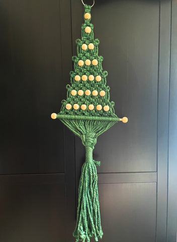 Vintage Macrame Christmas Tree