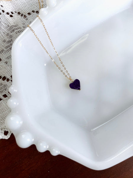 YOU ARE LOVED Purple Heart Necklace