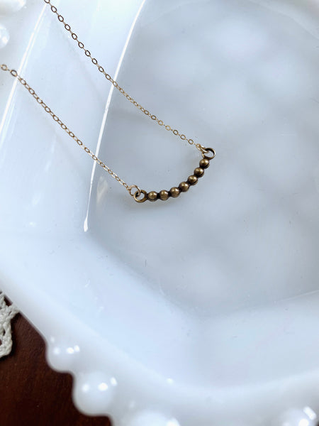 REST IN THIS Faux Pearl Bar Necklace