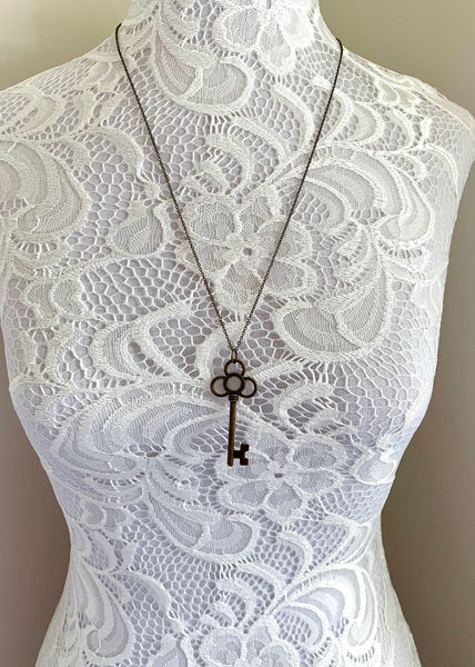 Boldly to the Throne of Grace Medium Key Necklace