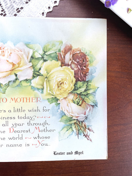 Vintage To Mother Floral Print