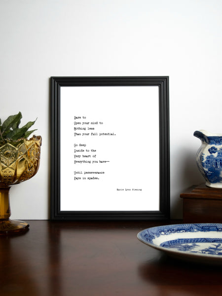DON'T GIVE UP Acrostic Poem Print | 5x7" or 8x10"