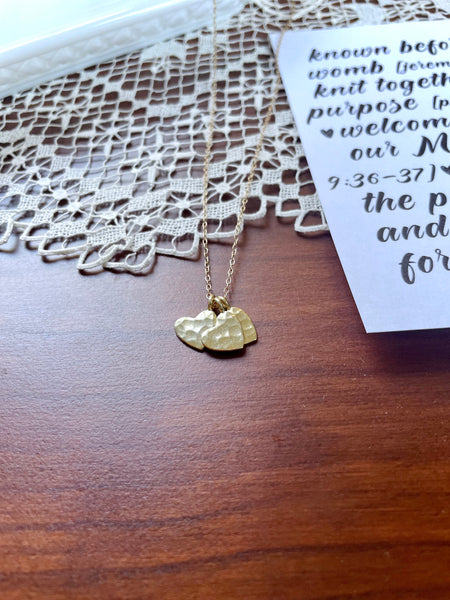 Gold Heart Necklace for Mom