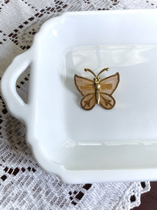 Vintage Gold Mesh Butterfly Pin