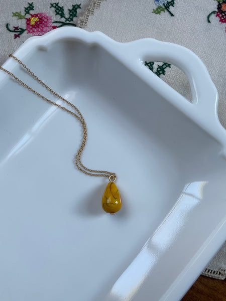 I AM WHOLE Yellow Teardrop Necklace