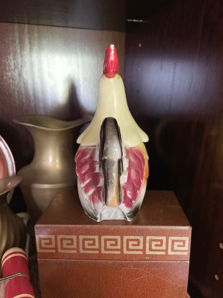 Vintage Rooster Lidded Salt Shaker