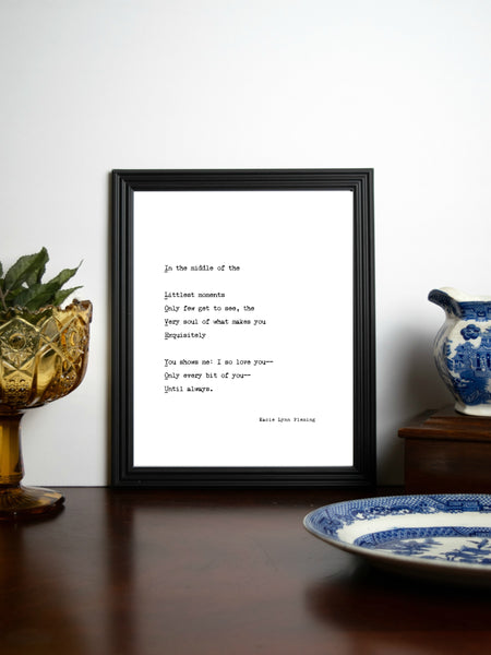 I LOVE YOU Acrostic Poem Print | 5x7" or 8x10"