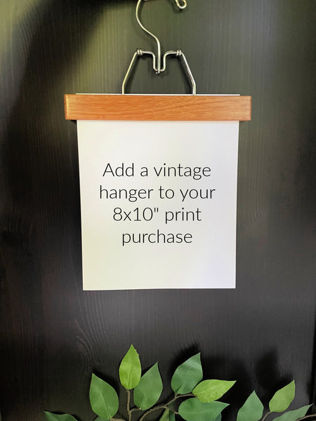 Vintage Wooden Hanger Add on for 8x10 Prints