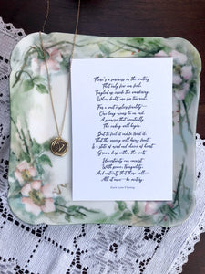 VICTORY Necklace & Poem
