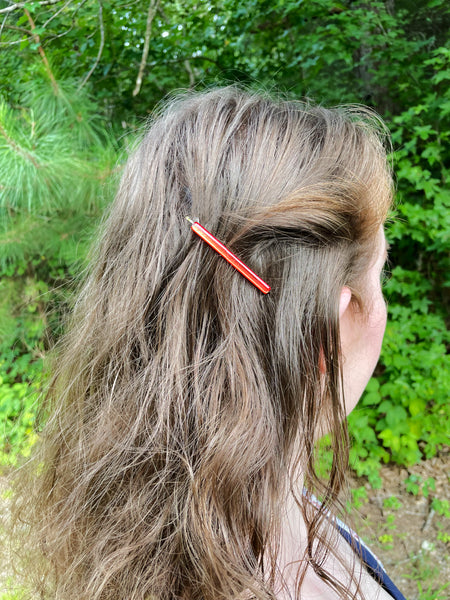 Vintage Red Hair Pins Set