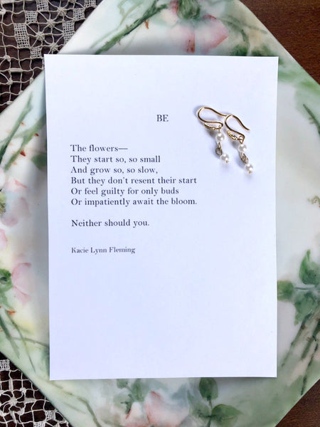 BE Earrings & Poem