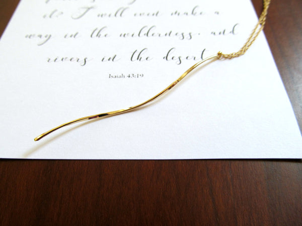 Isaiah 43:19 Rivers in the Desert Necklace & Print