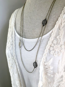 Bronze Leaf Dainty Layering Necklace