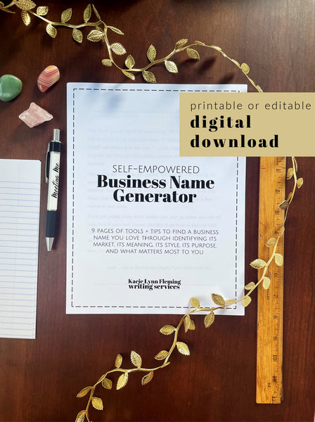 Business Name Idea Generator | Digital Download
