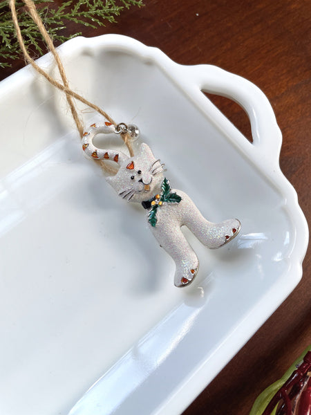 Upcycled Cat Brooch Ornament