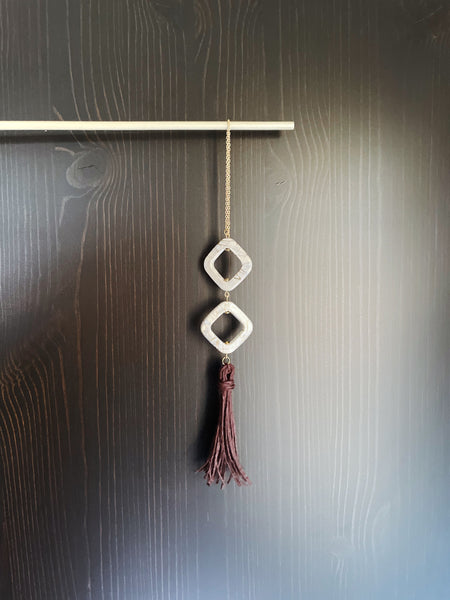 I Am Whole Beige and Gold Tassel Hanging