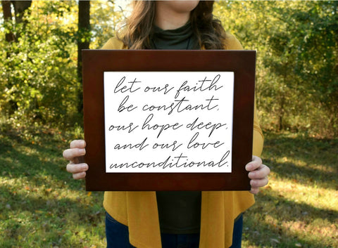 Faith Hope Love Quote Print | 5x7" or 8x10"