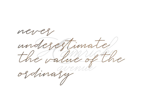 Value of the Ordinary Quote Print | 5x7" or 8x10"