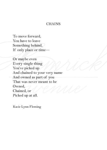 CHAINS Poem Print | 5x7" or 8x10"